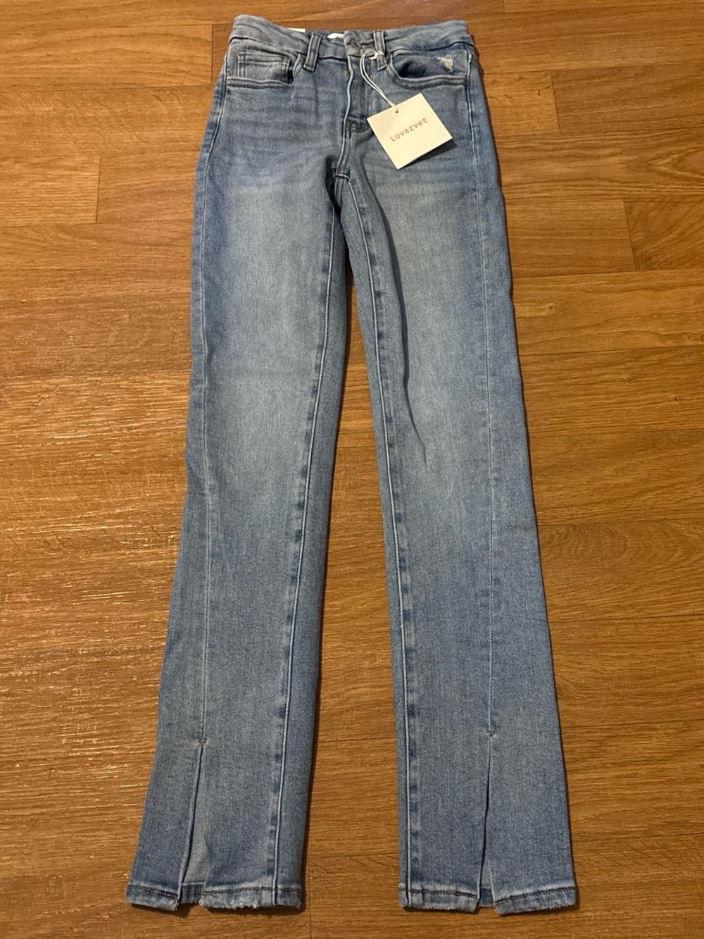 Lovervet Denim Jeans 5 Pocket Slim Zip Up Lgt. Blue Wash Women’s Sz 24/0 NWT